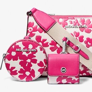NWT Michael Kors Jet Set Leather Medium Animal